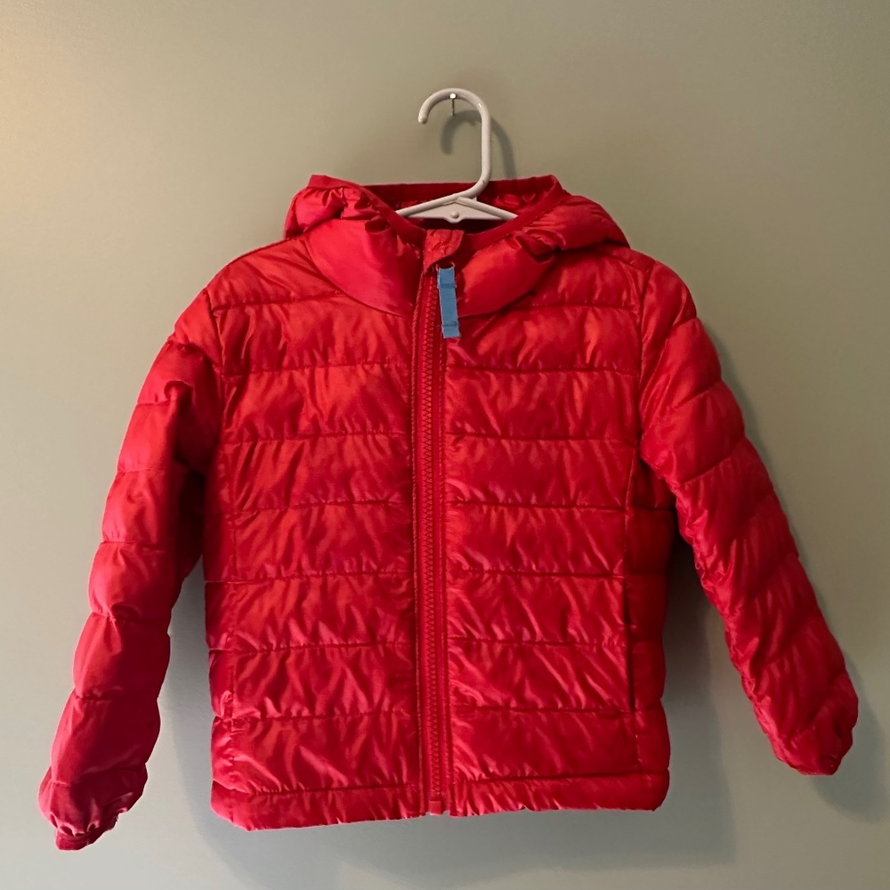 Primary Toddler Red Lightweight Puffer Jacket-2T boys/girls